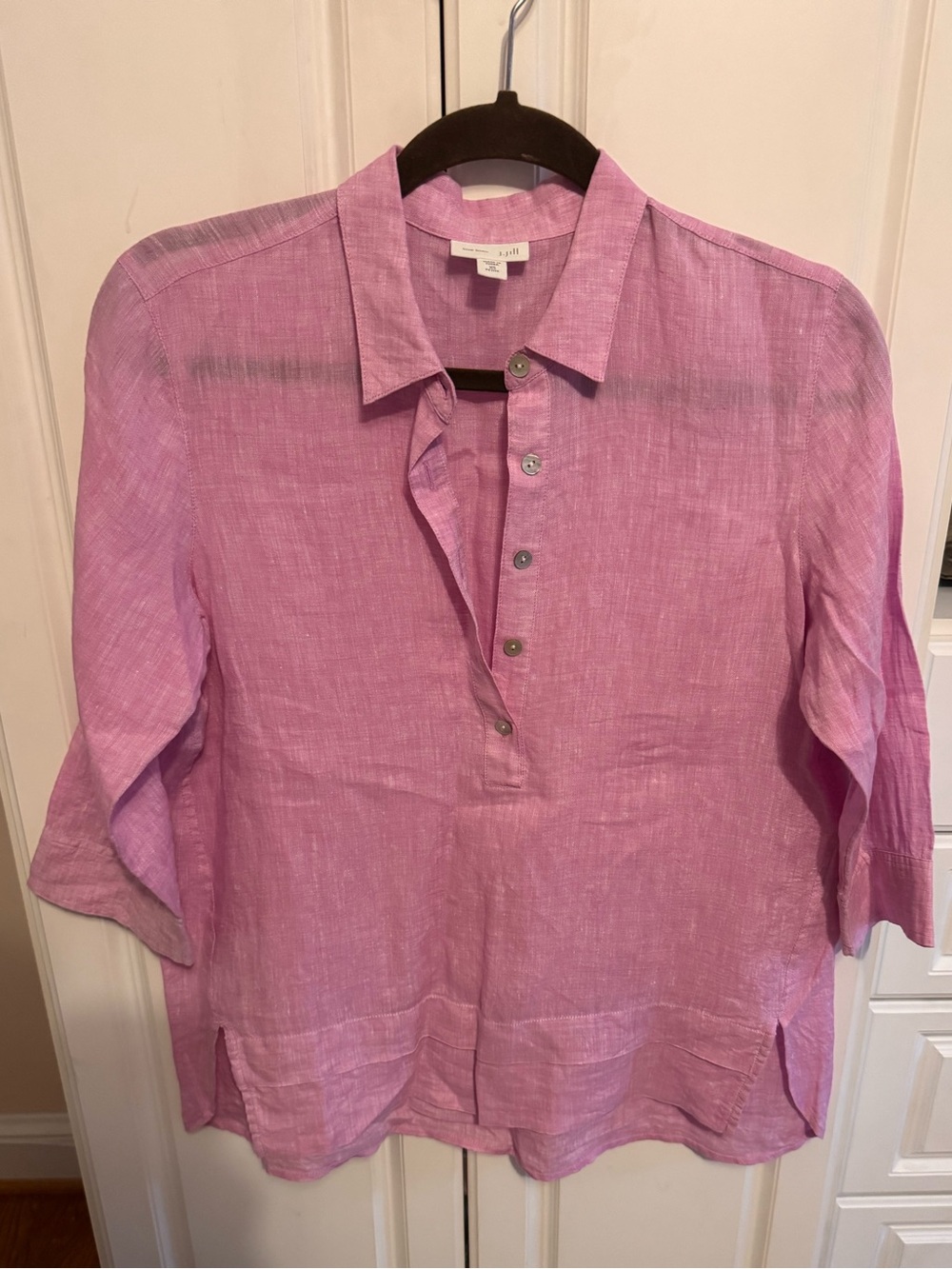 Jjill XS petite linen popover blouse